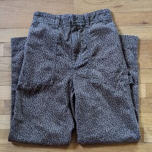 GAP Leopard Print Cargo Pants - Brown